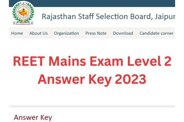REET Mains Exam Level 2 Answer Key 2023