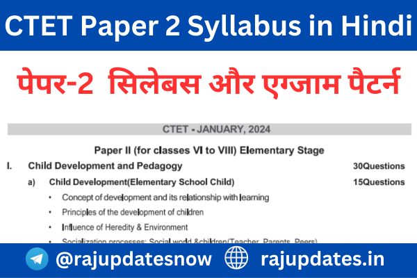 CTET Paper 2 Syllabus in Hindi