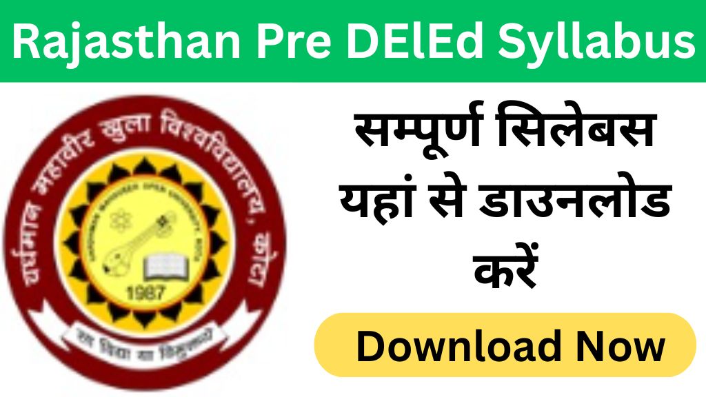 Rajasthan Pre DElEd Syllabus in Hindi