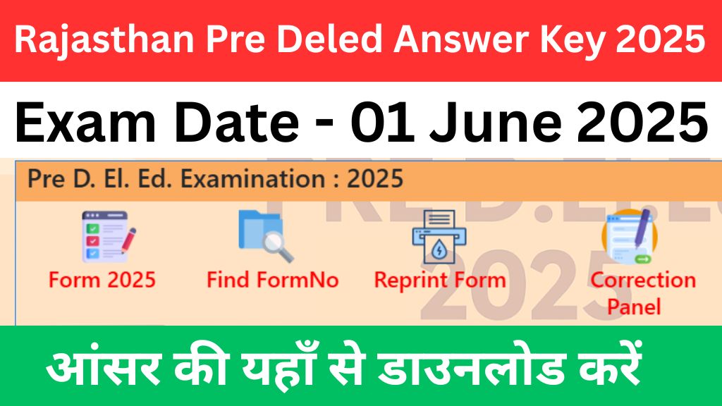 Rajasthan Pre deled Answer Key 2025