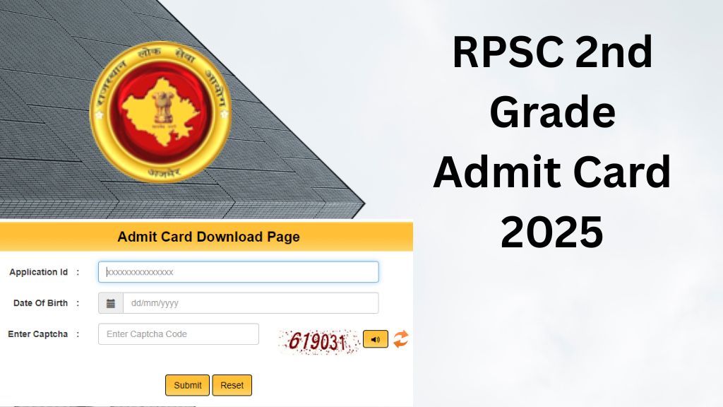 RPSC 2nd Grade Admit Card 2025