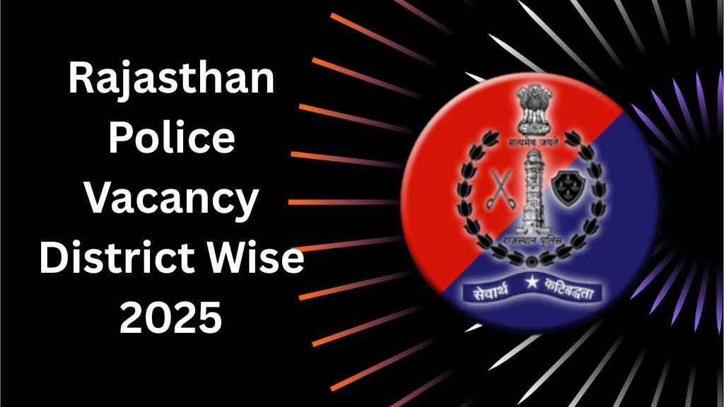 Rajasthan Police Vacancy District Wise 2025