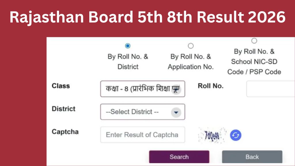 Rajasthan Board 5th 8th Result 2026