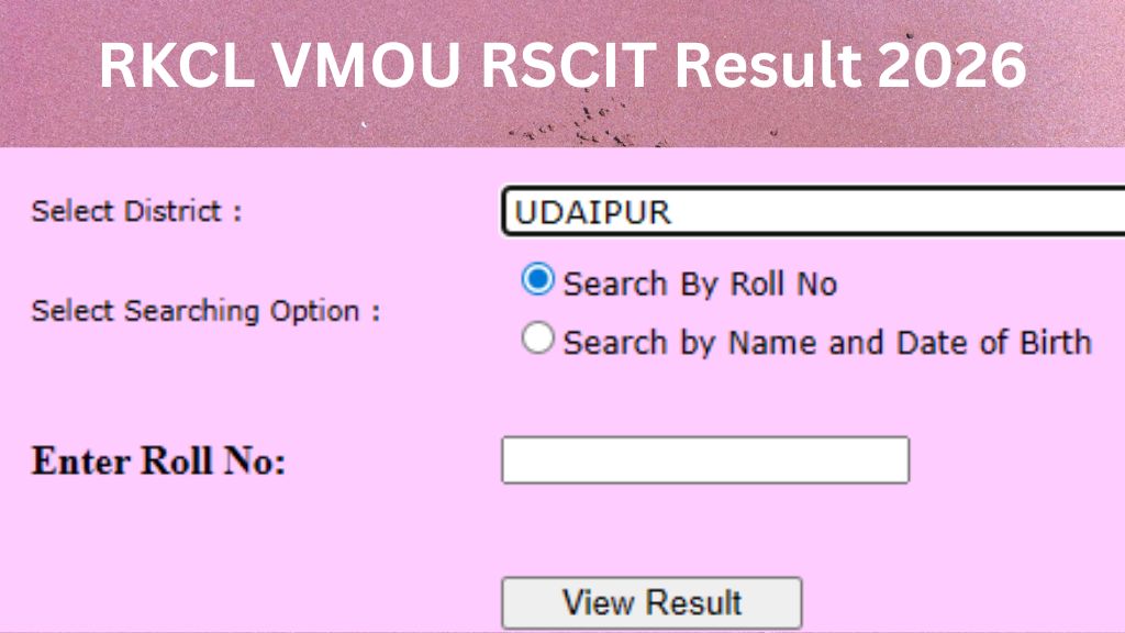 Rajasthan RKCL VMOU RSCIT Result 2026