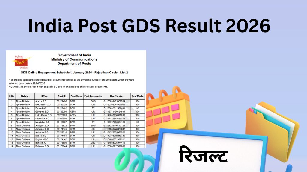India Post GDS Result 2026