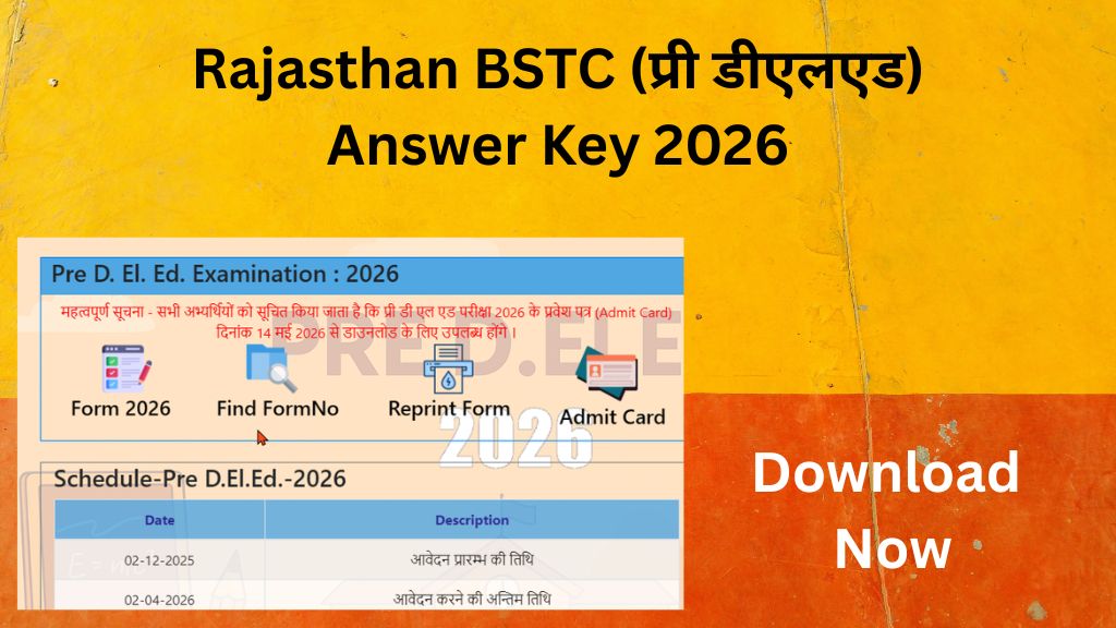 Rajasthan BSTC Answer Key 2026