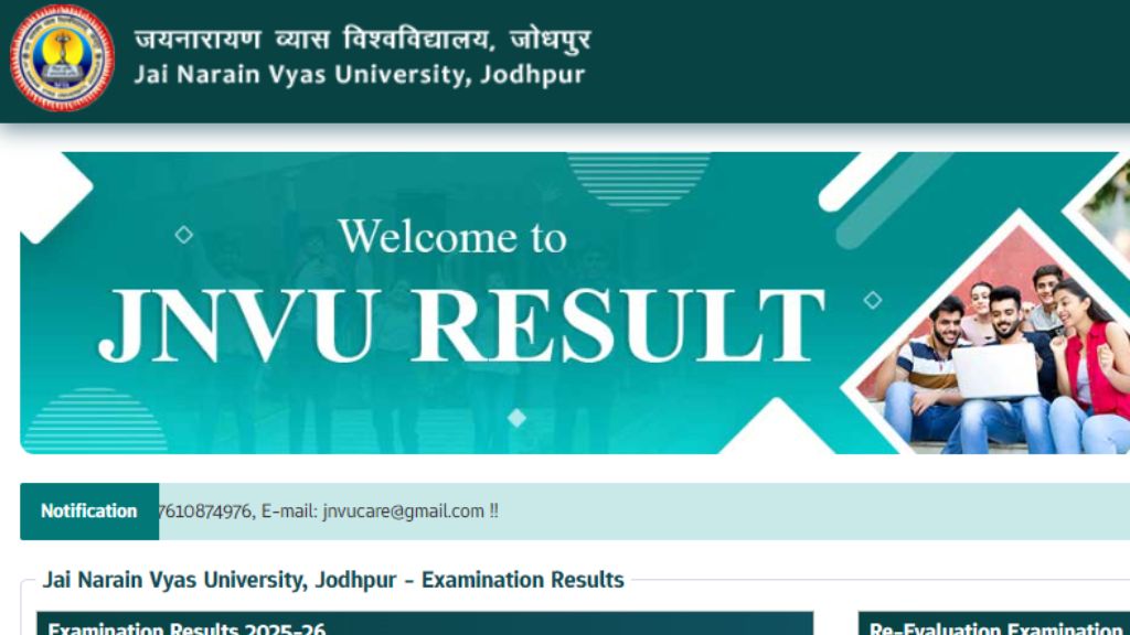 JNVU BA BSc BCom Result